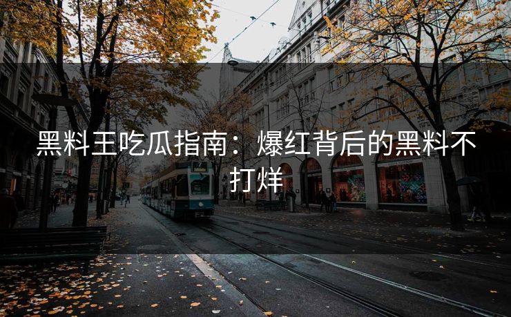 黑料王吃瓜指南：爆红背后的黑料不打烊