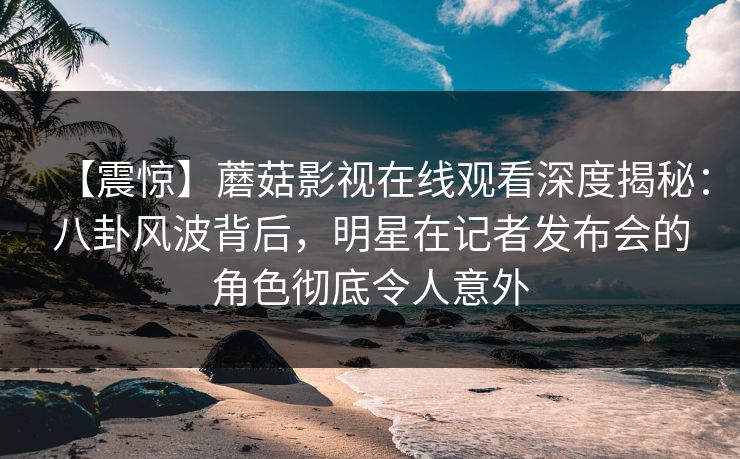 【震惊】蘑菇影视在线观看深度揭秘：八卦风波背后，明星在记者发布会的角色彻底令人意外